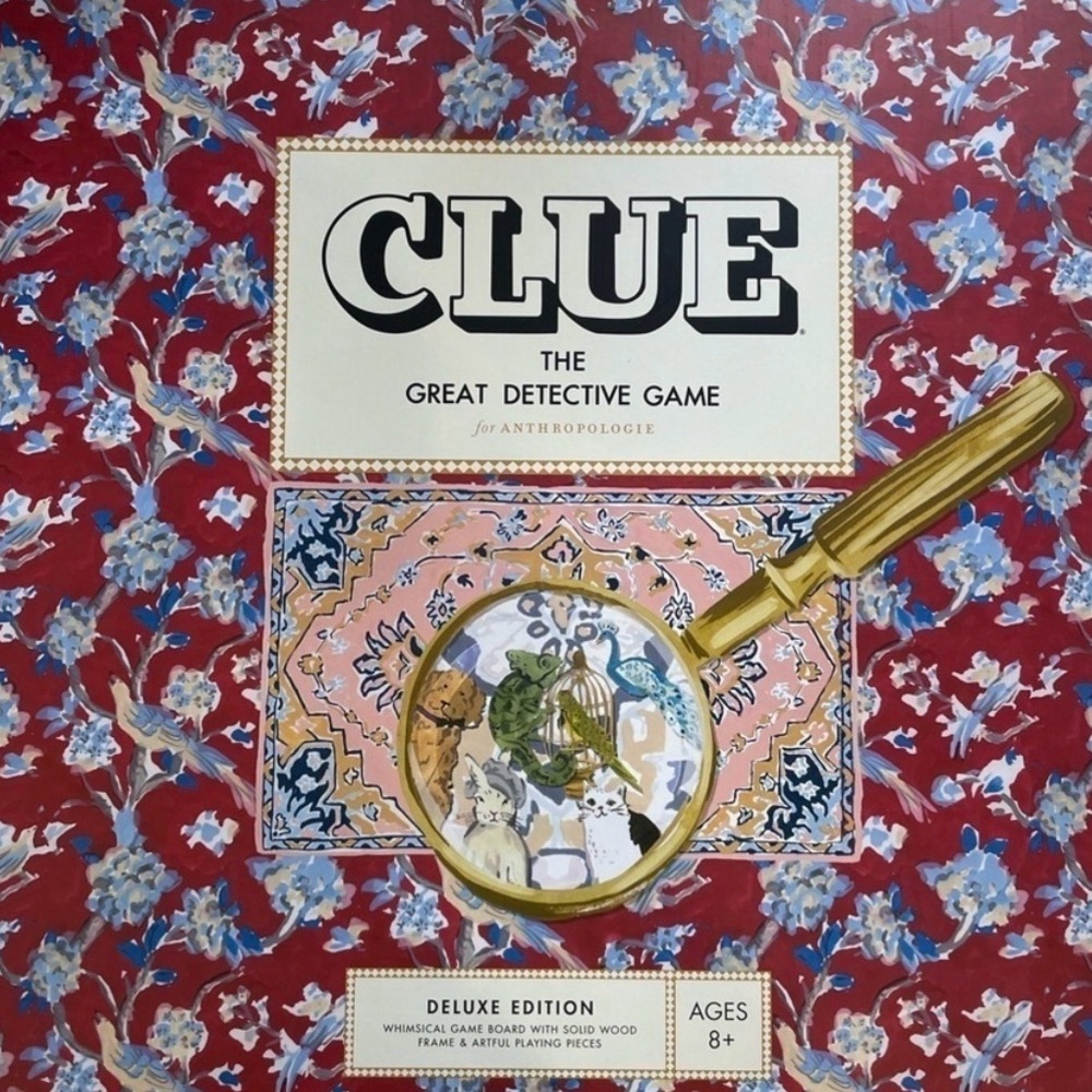 Anthropologie Deluxe Edition Clue Board Game